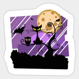 Purple Halloween design Sticker